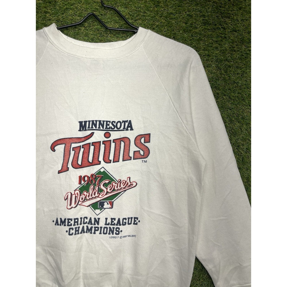 Vintage Minnesota Twins Sweatshirt Mens Medium 1987 World Series Champions MLB - Picture 2 of 13